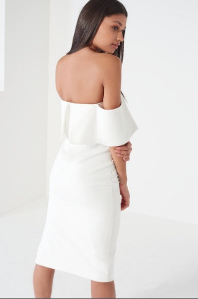 Bandeau Asymmetric Hem Midi Dress - BySonyaMarie.com