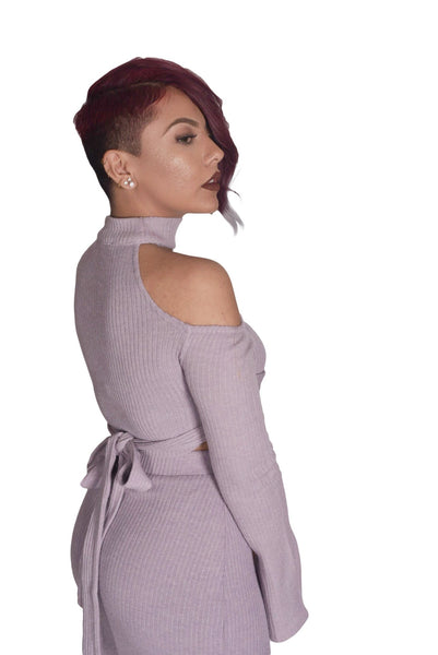 Knit Wrap Around Belt Crop Top - BySonyaMarie.com