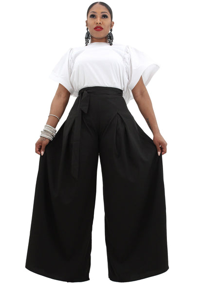 Mona Belted Palazzo Trousers - BySonyaMarie.com