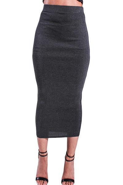 Charcoal Pencil Skirt - BySonyaMarie.com