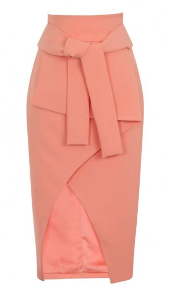 Tie Front Asymmetric Wrap Skirt - BySonyaMarie.com